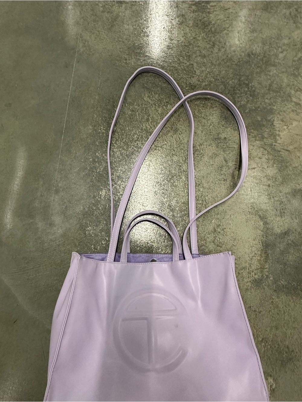 Lavender Tote Bag with Long Straps